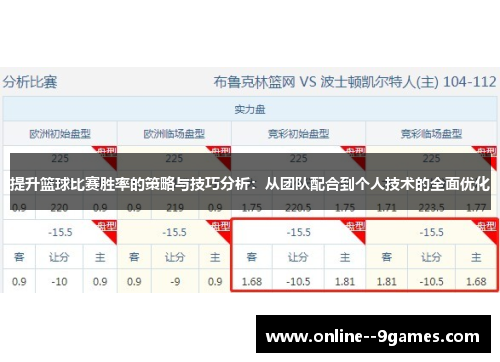 提升篮球比赛胜率的策略与技巧分析：从团队配合到个人技术的全面优化